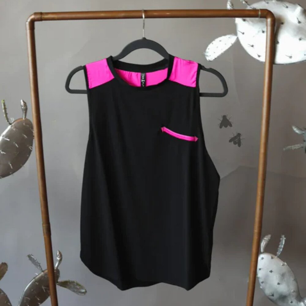 Tuxedo Tank in Hot Pink